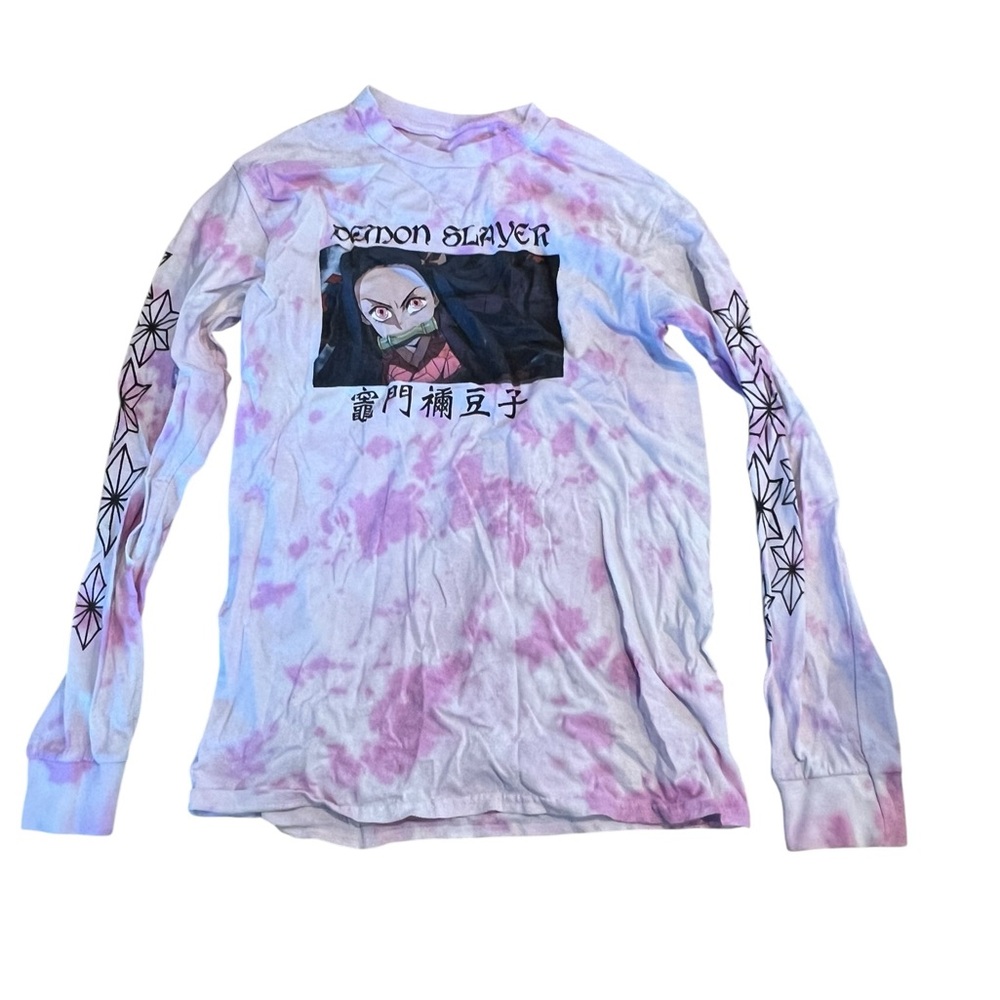 Demon Slayer Nezuko Tie Dye Long Sleeve Tee Size S Anime Shirt